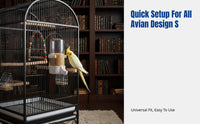 Automatic Avian Dispenser Easy to Clean Spill-Resistant and Water Station Large Capacity Transparent Design for Travelers