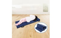 Compact Folding Mat with Pillow Portable Four-Fold Exercise Mat Cushioned Space-Saving for Home Workouts, Stretching, Mindful Stretching, Naps