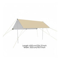 Oxford Material Black Sun Canopy Resistant Waterproof Camping Awning Easy Setup Portable Picnic Shade Tent Weather-Resistant for Barbecue