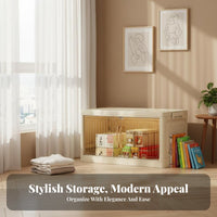 Large Capacity Foldable Multi-Tier Cabinet Quick Installation foldable Wheeled Cabinet sturdy Construction Household Storage With casters for Homeowners, Families, Bedroom, Kids' Room, Closet, Kitchen