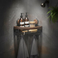 No-Tools-Needed Shower Storage Rack Heavy Duty Suction Cup Corner Shelf for Kitchen