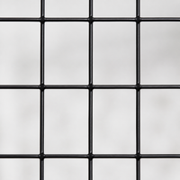 Welded Wire Mesh Dog Fence, Black PVC Coated Wire Mesh Fencing 15m, for Pet Enclosure & Garden Protection