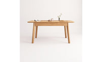 Solid Wood Extendable Dining Table Modern Table with Extendable Top Minimalist Furniture Sleek for Kitchen