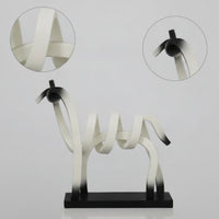 Minimalist Abstract Horse Sculpture Modern Horse Sculpture with Base Matte Freestanding for Living Room