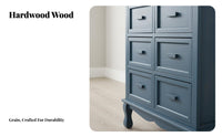 No Assembly Required 5-Drawer Cabinet Solid Wood Construction Storage Furniture Large Capacity Chest of Drawers Strong Load-Bearing for Homeowners, Renters, Students, Bedroom, Entryway, Hallway