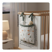 Crib Hanging Organizer Soft Material Crib Rail Storage Pocket Quick Reach