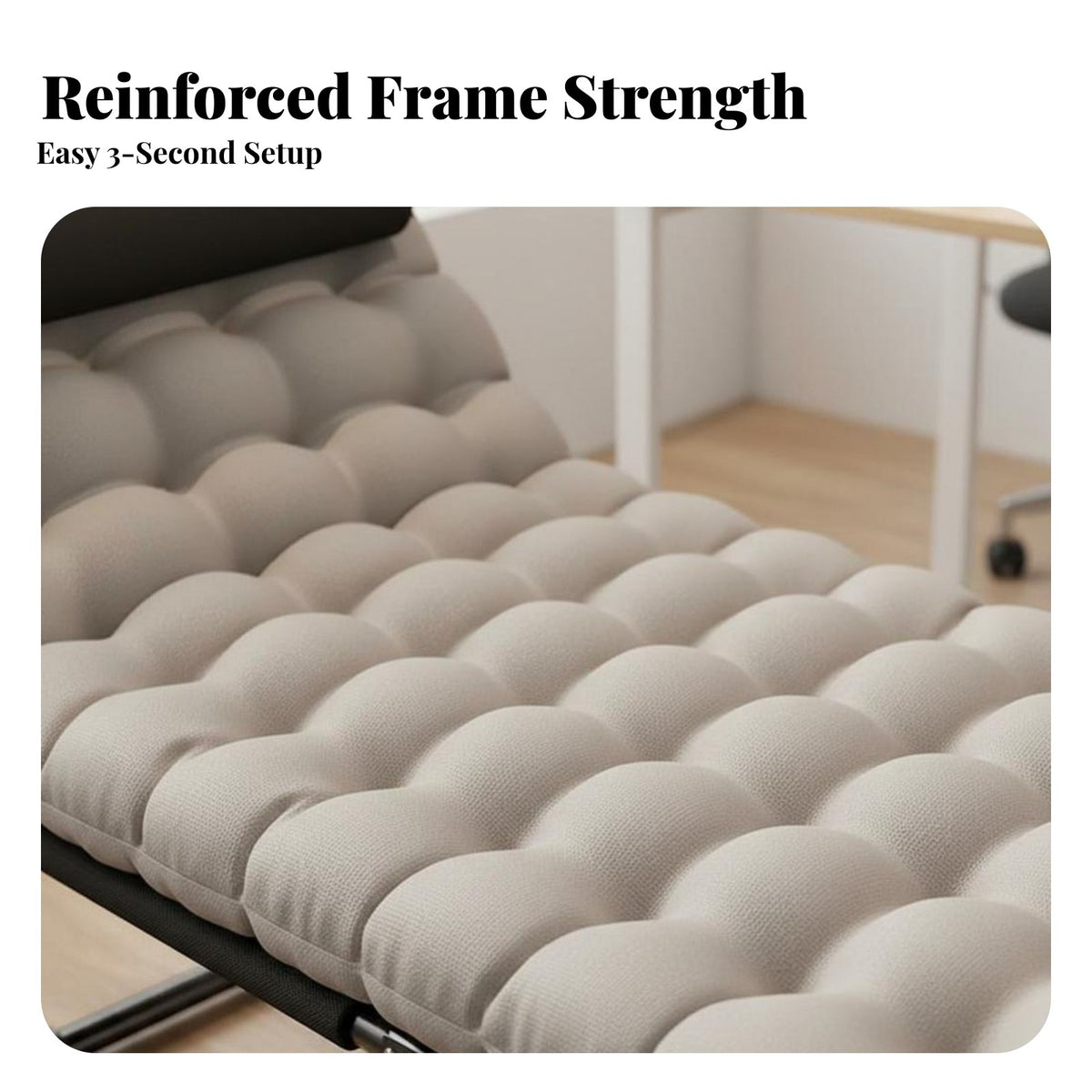 Adjustable rest Lounger Foldable Design Adjustable Reclining Chaise Lightweight Folding Bed for Office Workers, tripers, Indoor, trip, Balcony