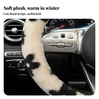 3 Pieces Warm Velvety Car Seat Cushion Set Soft and Comfortable Winter Car Seat Warmer Stylish Design for Women, Drivers, Driving