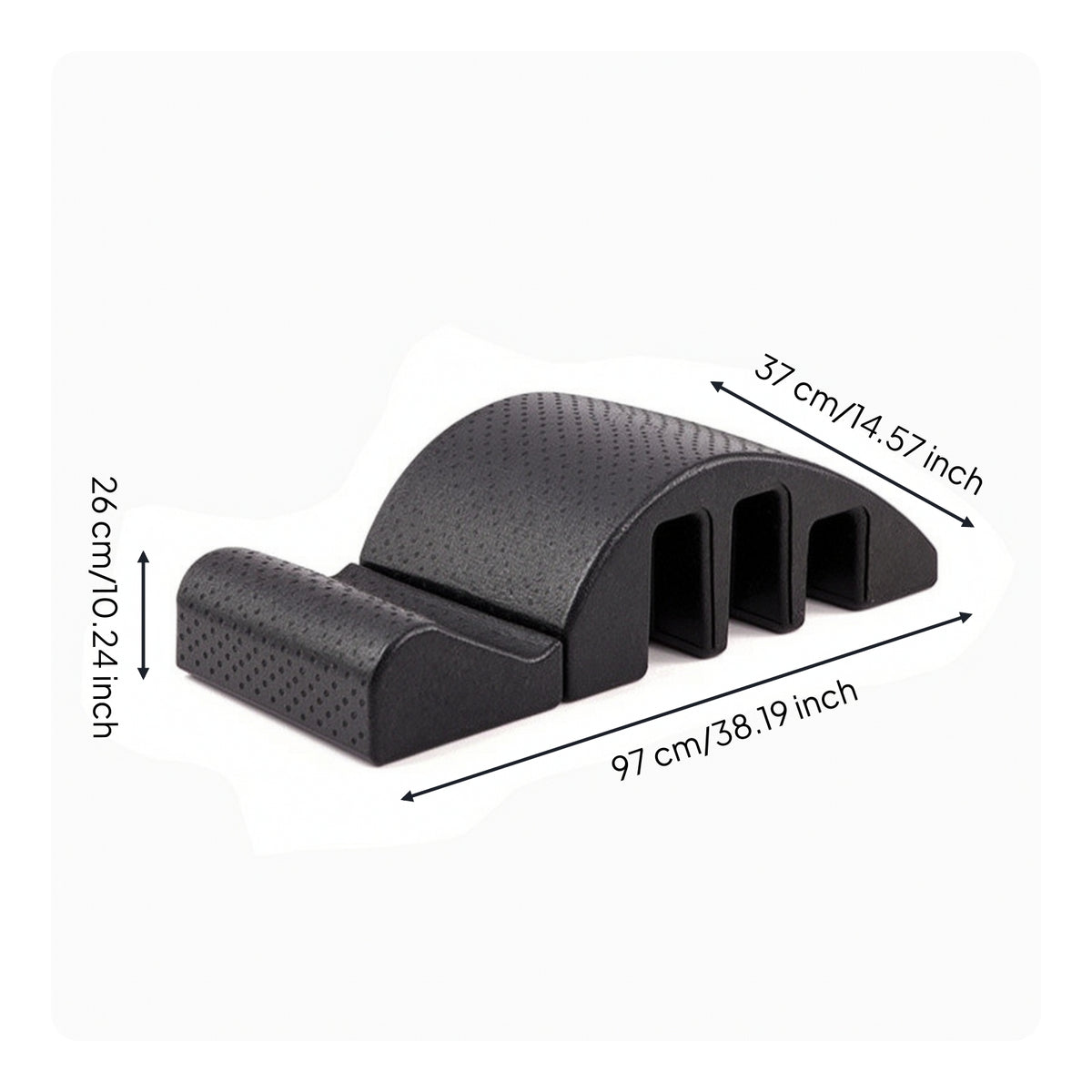 Contoured Back Stretcher with EPP Foam Textured Spine Alignment Device Firm Posture Support Arch Comfortable for Adults