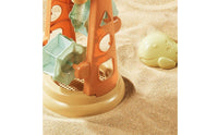 15 Pieces Beach Toy Set with Molds Molded Beach Toy Set with Pail Rounded Creative for Toddlers, Sandbox, Backyard