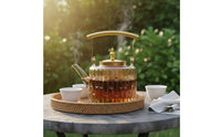 Borosilicate Glass Teapot Elegant Design Heat Resistant Glass Teapot Easy to Clean Borosilicate Tea Kettle for Home