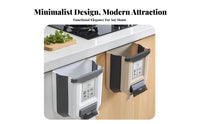 Foldable Hanging Trash Can Space Saving Foldable Cabinet Trash Bin Large Capacity Foldable Garbage Bin for Home Cooks, Homeowners, Car, Restroom