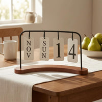 Desktop Date Flip Calendar Tabletop Desktop Calendar Ornament Desk Decor Reusable