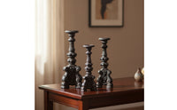 Pillar Candle Holder Vintage Candle Pedestal Ornate Pillar Stand for Entryway