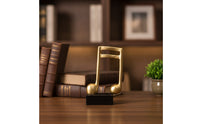 Gold Music Note Statue Golden Musical Note Statue Shiny Musical Symbol Decoration Streamlined for Musicians, Living Room, Office, TV Cabinet, Bookshelf