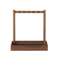 Jewelry Organizer Stand with Tray Untangle Tabletop Jewelry Holder with Hooks for Dresser