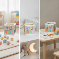 Interactive Sensory Activity Cube Tactile Activity Cube Safe Educational Toy Lightweight for Toddlers, Nursery