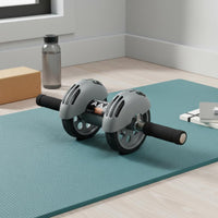 Automatic Return Ab Wheel Silent Abdominal Wheel Smart Braking Abdominal Exercise Roller for Beginners, Home Gym