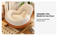 Ergonomic Design Eggshell Rocking Chair Stable and Safe Rocker Luxurious Cushioning Household Furniture Wide Seat for Homeowners, Book Lovers, Living Room, Balcony, Reading Nook, Leisure Area