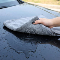 Suede Car Drying Towel and 30x40cm Microfibre Cloth, Thickened Microfibre Towel for Glass Cleaning, Lint Plain Weave for Car Washing