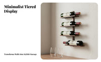 Space Saving Wall Mounted Wine Rack Stylish Design Hanging Wine Rack Sturdy Construction Home Decor Easy Installation for Bar Owners, Homeowners, Adults, Dining Room, Kitchen, Restaurant