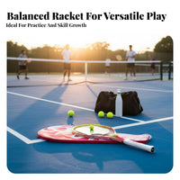 High Elasticity 27 Inch Tennis Racket Long-Lasting Beginner Tennis Racket Pre-Strung for Beginners, Amateur Players, Practice, PE Class