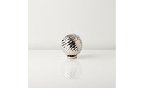 Spherical Jar with Lid Silver Aluminum Storage Jar Reflective Canister for Vanity
