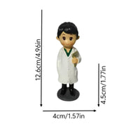Medical Worker Figurine Cartoon Doctor Figurine Self-Standing Ornaments for Nurses