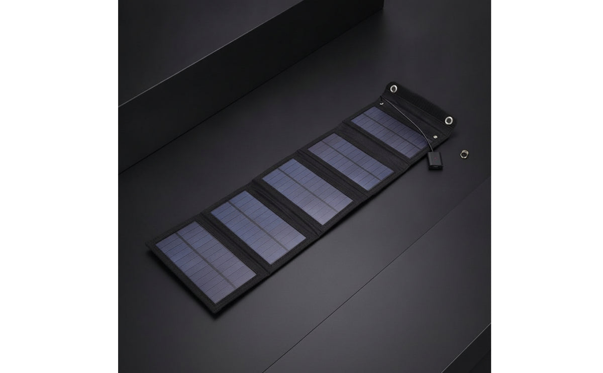 25W Solar Charger with 5 Panels Lightweight Foldable Solar Charger Slim Compact for Campers, Travelers, Camping, Hiking, Emergencies
