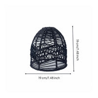Handwoven Woven Paper Rope Lampshade Airy Weave Design Woven Lamp Shade Easy Installation Natural Fiber Lampshade Sturdy Metal Frame for DIY Enthusiasts