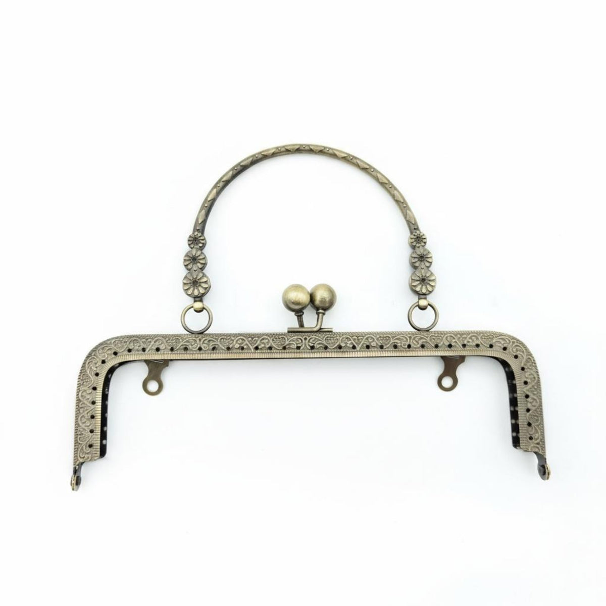 DIY Craft Accessory Metal Kiss Lock Frame Long-Lasting Material Embossed Coin Purse Frame Easy to Install for Sewists, Crafters, Sewing
