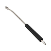 Extended Reach Pressure Washer Extension Wand Stainless Steel Pressure Washer Wand with Curved End Heavy-Duty Angled Extension Lance Non-Slip Grip for Gutter Cleaning, Car Washing