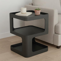 Geometric Side Table Space Saving Bedside Table Easy to Clean Nightstand