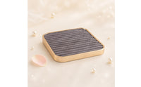 Aluminum Alloy Square Jewelry Display Tray Rounded Corners Striped Jewelry Organizer Tray Polished Shiny Rim Storage