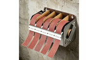 Stainless Steel Sanding Sheet Roll Holder Retractable 5-Slot Grit Sanding Belt Organizer Multi-Grit for Metalworkers