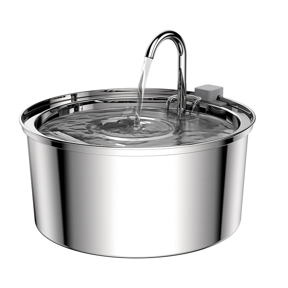 3.2L Stainless Steel Pet Water Fountain with Automatic Water Circulation for Dogs and Cats