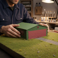 Illuminated Model Aircraft Hangar Tabletop Hangar with Light Compact for Hobbyists, Collectors