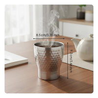 280 ml Double Wall Coffee Tea Cup Shatterproof Stainless Steel Cup Rustproof Stainless Steel Tumbler for Travel, Outdoor, Camping