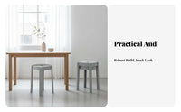 Modern Minimalist Design Stackable Plastic Stool Space-Saving Backless Chair Easy to Clean Seating Furniture No Assembly Required for Families, homeowners, Students, Small Apartments, Dining Room, Kitchen, Office