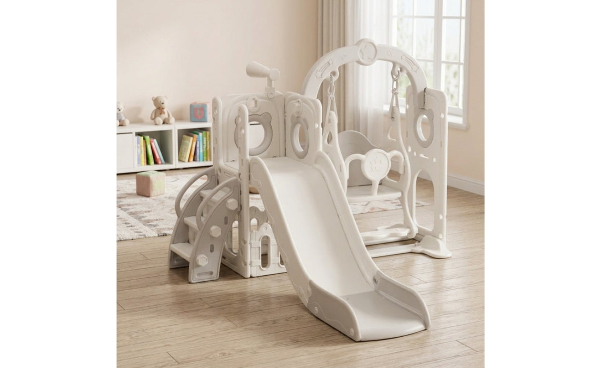 Young Child Slide and Swing Set Young Child Slide and Climber Playset Smooth Edges Multi-Feature Play Structure for Young Children, Playroom
