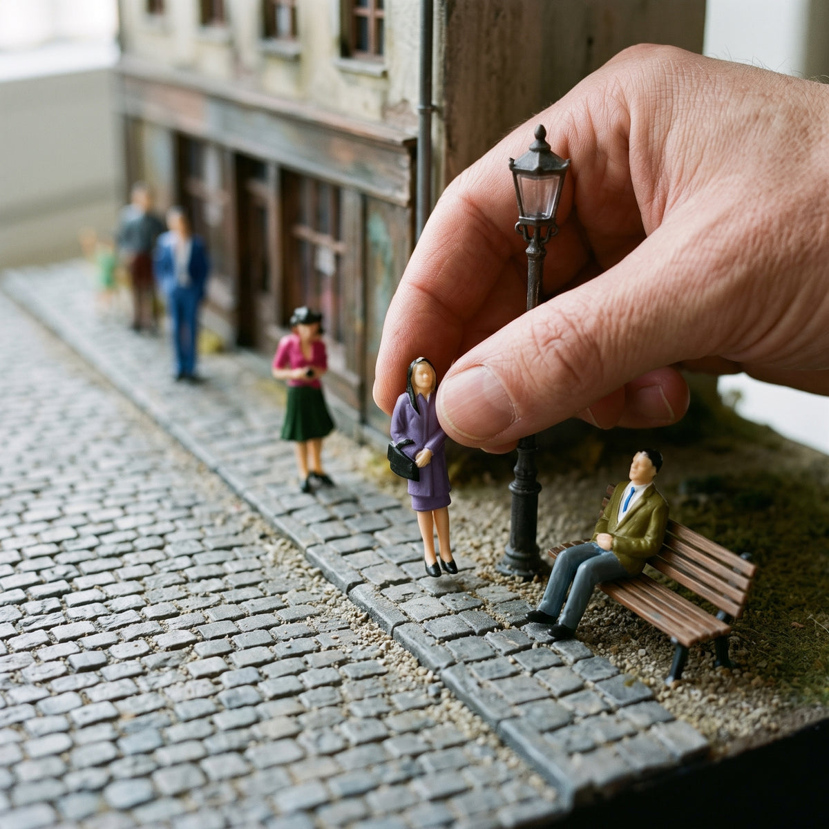 14-Piece DIY Sand Table Miniature Figures Set for Scene Layouts