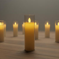Safe No Unattended LED Candle Romantic Atmosphere Battery Operated LED Candle Reusable Long Lifespan for Party Planners, Event Organizers, Christmas, Concerts, Weddings, Restaurants