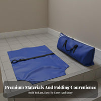 Multi-Functional Folding Stretcher Thickened Material Foldable Emergency Stretcher Safety Straps Folding Patient Gurney Anti-Slip Handles for Initial Responders, Caregivers, Hospital Personnel, Home Use, Ambulances, Stairwells