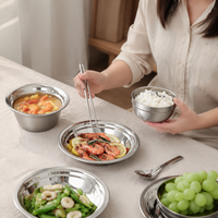 304 Stainless Steel Dinner Set, Cutlery Set, 18-Piece, Spoon & Fork Set, With Storage Bag, For Newlyweds & Families