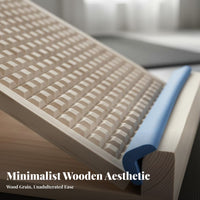 Foldable Design Folding Leg Stretching Board Non-Slip Base Solid Wood Stretch Board Heavy-Duty Construction Adjustable Calf Stretcher High Weight Capacity for Athletes, Beginners, Seniors, Physical Treatment, Home Gym, Office
