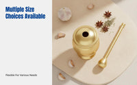 Brass Medicine Mortar and Pestle, Thickened Design for Home Use, Polished Interior, Multiple Specifications