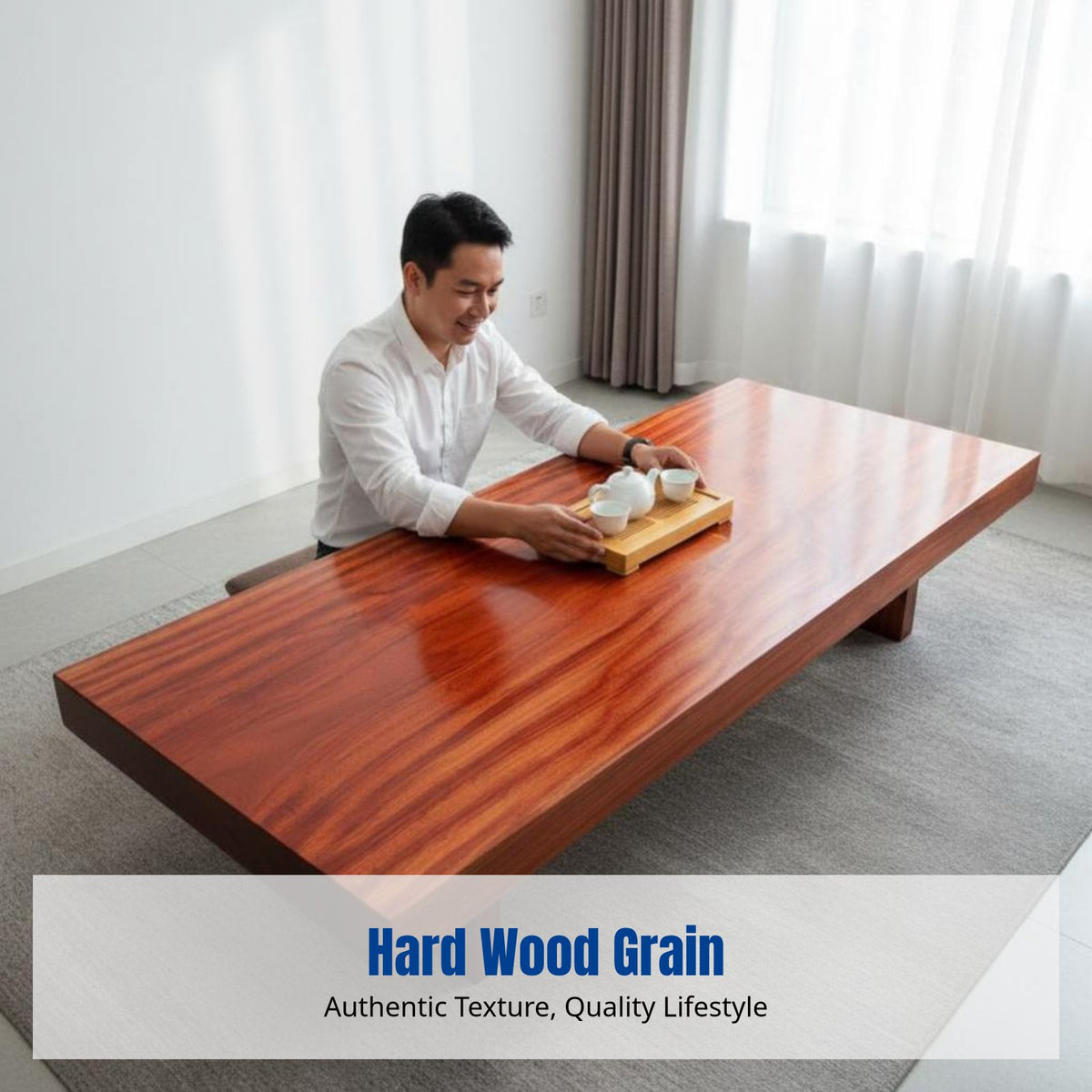 Sturdy Rosewood Table, Large Slab Tea Table, Desk, Dining Table, Coffee Table, Office Table, Polished Finish, Living Room