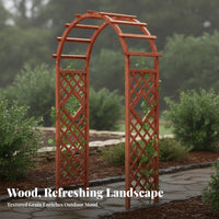 Wooden Garden Arch Anti Wooden Garden Arbor Weather-Resistant Climbing Plant Archway for Landscapers, Homeowners, Courtyard, Backyard, Lawn