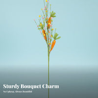 Easter Carrot Pick Realistic Design Artificial Carrot pick for DIY Parents, Vase Filler, Table Centerpiece, Photography Prop