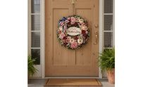Independence Day Wreath Independence Day Patriotic Flower Wreath Holiday Decoration Home Decor for Porch, Wall